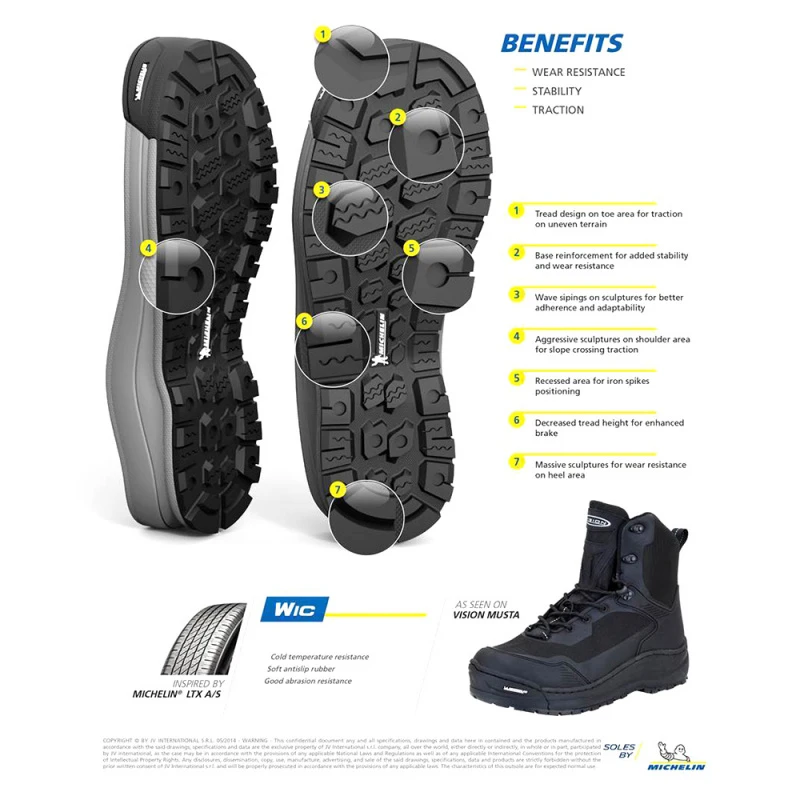 Vision Musta Michelin Wading Shoe 2 Vision Musta Michelin Wading Shoe - Image 2